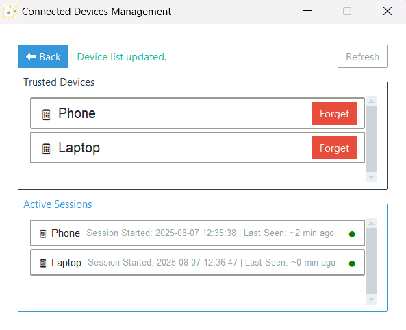 AkServer linked devices