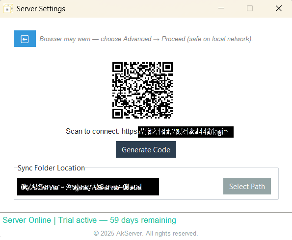 AkServer OTP generation