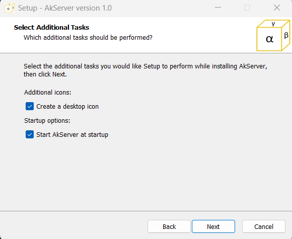 AkServer startup option